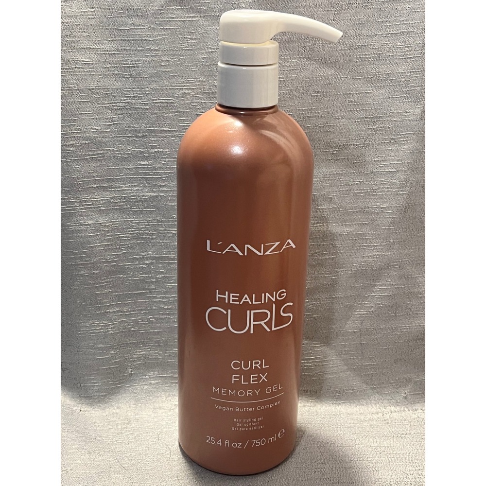 LANZA Healing Curls Curl Flex Memory Gel 25.4 oz Hair Styling Gel Vegan Butter